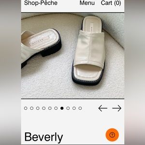 Beverly Peche sandals in white